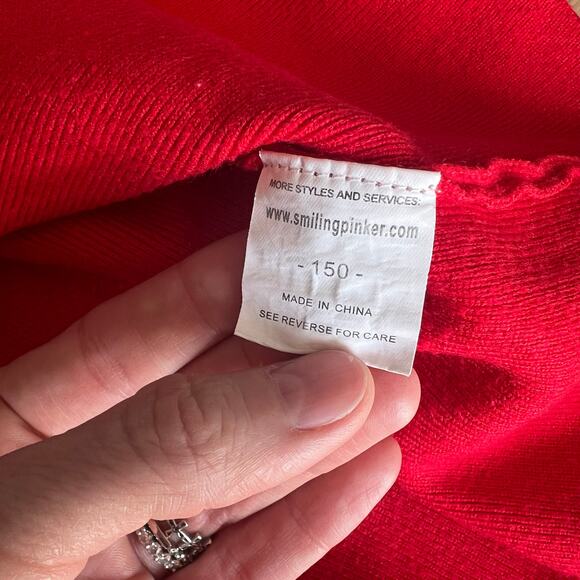 SMILING PINKER - Girls
Peter Pan Collar Sweater Dress - Red - Approx Size 6 - Picture 4 of 11